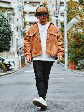 「Starting Over（スターティングオーバー）のアイテム（カバーオール）」を使った、Decoさん（メンズ・170cm）の秋コーディネート