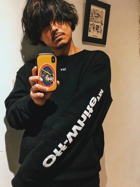 「off white（オフホワイト）のアイテム」を使った、Decoさん（メンズ・170cm）の冬コーディネート