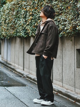 「Starting Over（スターティングオーバー）のアイテム（ブルゾン）」を使った、Decoさん（メンズ・170cm）の冬コーディネート