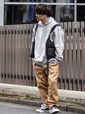 「order（オーダー）のアイテム（トップス）」を使った、Decoさん（メンズ・170cm）の春コーディネート