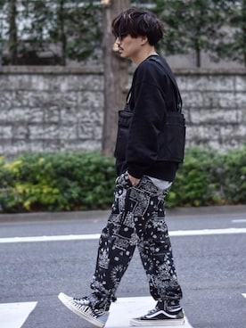 「order（オーダー）のアイテム（トップス）」を使った、Decoさん（メンズ・170cm）の春コーディネート