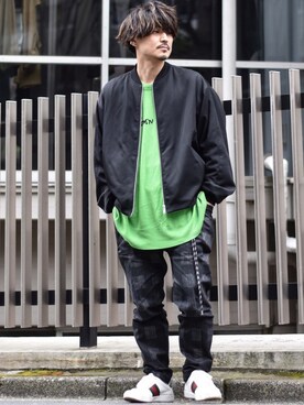 「MM6 Maison Margiela（ｴﾑｴﾑｼｯｸｽ ﾒｿﾞﾝ ﾏﾙｼﾞｪﾗ）のアイテム（トップス）」を使った、Decoさん（メンズ・170cm）の春コーディネート