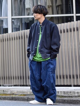 「MM6 Maison Margiela（ｴﾑｴﾑｼｯｸｽ ﾒｿﾞﾝ ﾏﾙｼﾞｪﾗ）のアイテム（トップス）」を使った、Decoさん（メンズ・170cm）の春コーディネート