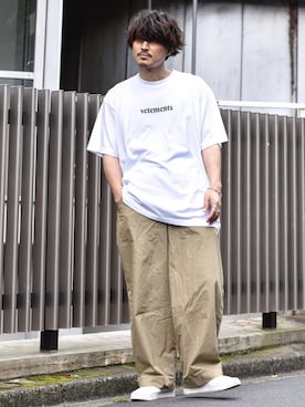 「marka（マーカ）のアイテム（パンツ）」を使った、Decoさん（メンズ・170cm）の夏コーディネート