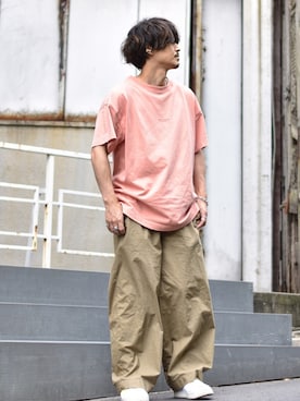 「marka（マーカ）のアイテム（パンツ）」を使った、Decoさん（メンズ・170cm）の夏コーディネート