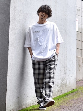 「Starting Over（スターティングオーバー）のアイテム（Tシャツ/カットソー）」を使った、Decoさん（メンズ・170cm）の夏コーディネート