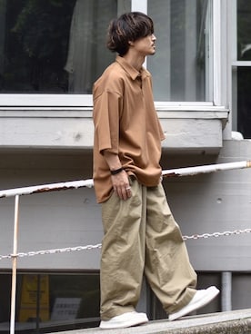 「marka（マーカ）のアイテム（パンツ）」を使った、Decoさん（メンズ・170cm）の夏コーディネート