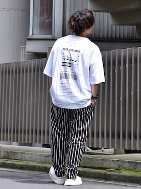 「Starting Over（スターティングオーバー）のアイテム（Tシャツ/カットソー）」を使った、Decoさん（メンズ・170cm）の夏コーディネート