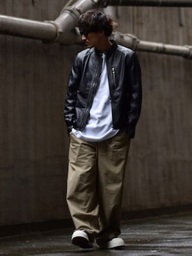 「JACKROSE（ジャックローズ）のアイテム（ジャケット/アウター）」を使った、Decoさん（メンズ・170cm）の秋コーディネート