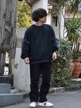 「Acne Studios（アクネストゥディオズ）のアイテム（スウェット）」を使った、Decoさん（メンズ・170cm）の冬コーディネート