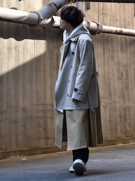 「order（オーダー）のアイテム（チノパンツ）」を使った、Decoさん（メンズ・170cm）の冬コーディネート