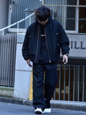 「FENDI（フェンディ）のアイテム」を使った、Decoさん（メンズ・170cm）の冬コーディネート