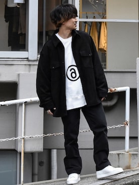 「JACKROSE（ジャックローズ）のアイテム（ジャケット/アウター）」を使った、Decoさん（メンズ・170cm）の冬コーディネート