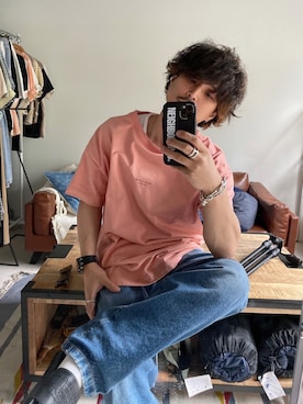 「Acne Studios（アクネストゥディオズ）のアイテム（パンツ）」を使った、Decoさん（メンズ・170cm）の春コーディネート