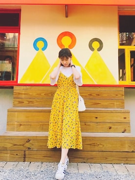 「アイテム（腕時計、パープル系）」を使った、Abigale Jinさん（レディース・153cm）の夏コーディネート