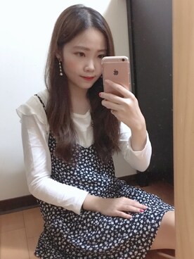 「アイテム（ピアス（両耳用））」を使った、유나さん（レディース・162cm・20代）の秋コーディネート