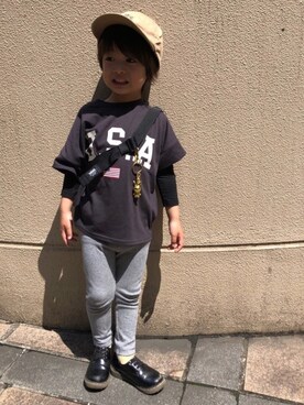 「USA」｜「アイテム（その他）」を使った、SO&KEIさん（キッズ・100cm）の春コーディネート