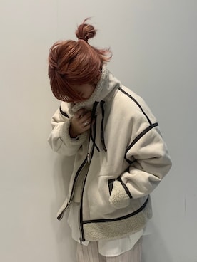 「cepo（セポ）のアイテム（ムートンコート）」を使った、yuukiさん（レディース・146cm）の冬コーディネート