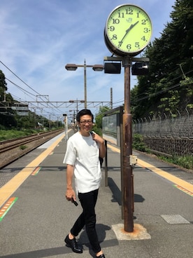 流し打ちのやまさん（メンズ・174cm）の夏コーディネート