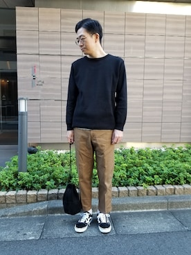 「oh my grass TOKYO」｜流し打ちのやまさん（メンズ・174cm）の秋コーディネート