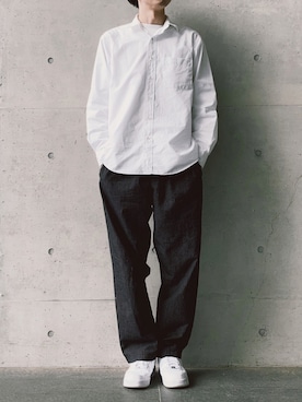 「NIKE（ナイキ）のナイキ エア フォース 1 LOW 07 メンズシューズ / NIKE AIR FORCE 1 '07 (AF1)（スニーカー）」を使った、しおやんさん（メンズ・180cm）の春コーディネート