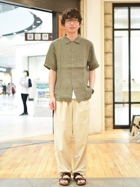 「BURLAP OUTFITTER（バーラップアウトフィッター）のアイテム」を使った、しおやんさん（メンズ・180cm）の春コーディネート
