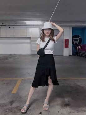 「H&M（エイチ・アンド・エム）のアイテム（メッセンジャーバッグ）」を使った、你逃不掉哦さん（レディース・154cm）の春コーディネート
