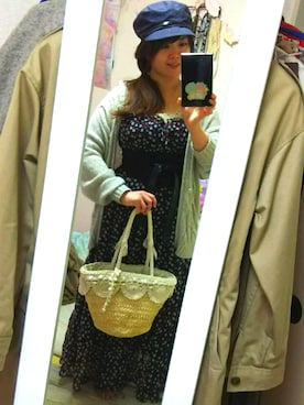 「スター」｜「アイテム（帽子）」を使った、atsukoさん（レディース・158cm）の春コーディネート