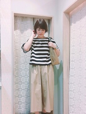 「スカーチョコーデ」｜Kuniさん（レディース・163cm）の春コーディネート