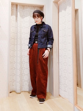 「秋のブラウンスタイル」｜Kuniさん（レディース・163cm）の秋コーディネート