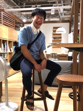 お魚チンパンジーさん（メンズ・167cm）の秋コーディネート