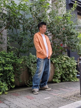 「Project e（プロジェクトイー）のアイテム」を使った、shigeさん（メンズ・168cm）の夏コーディネート