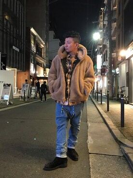 「ROYAL FLASH（ロイヤルフラッシュ）のアイテム（ブルゾン）」を使った、shigeさん（メンズ・168cm）の秋コーディネート