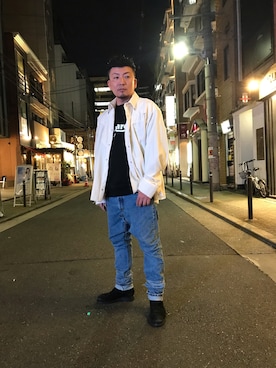 「DSQUARED2（ディースクエアード）のアイテム（スウェット）」を使った、shigeさん（メンズ・168cm）の秋コーディネート