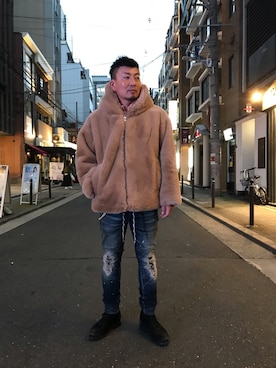 「ROYAL FLASH（ロイヤルフラッシュ）のアイテム（ブルゾン）」を使った、shigeさん（メンズ・168cm）の秋コーディネート