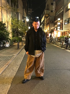 「ISAMU KATAYAMA BACKLASH（イサムカタヤマバックラッシュ）のアイテム（ブーツ）」を使った、shigeさん（メンズ・168cm）の秋コーディネート