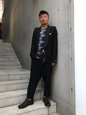 「KMRii（ケムリ）のアイテム（トップス）」を使った、shigeさん（メンズ・168cm）の冬コーディネート
