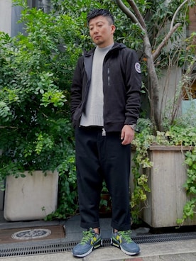 「muta（ムータ）のアイテム（ブルゾン）」を使った、shigeさん（メンズ・168cm）の秋コーディネート