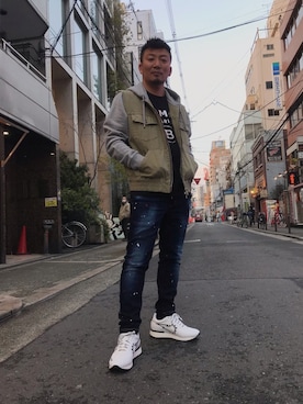 「BALMAIN（バルマン）のアイテム（ジャケット/アウター）」を使った、shigeさん（メンズ・168cm）の冬コーディネート