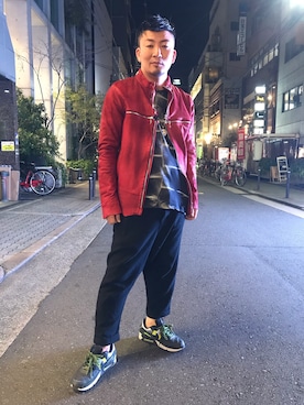 「KMRii（ケムリ）のアイテム（トップス）」を使った、shigeさん（メンズ・168cm）の冬コーディネート