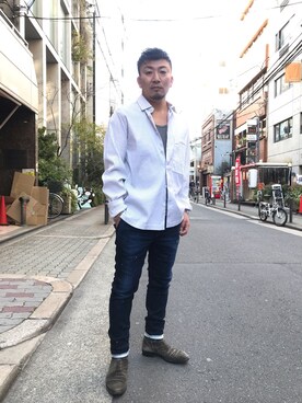 「TRANSIT（トランジット）のアイテム（トップス）」を使った、shigeさん（メンズ・168cm）の冬コーディネート