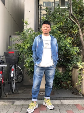 「P.M.D.S.（ピー エム ディー エス）のアイテム（パーカー）」を使った、shigeさん（メンズ・168cm）の春コーディネート