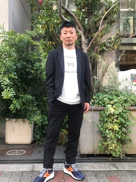 「1piu1uguale3 RELAX（ウノピュウノウグァーレトレリラックス）のアイテム（スラックス）」を使った、shigeさん（メンズ・168cm）の春コーディネート