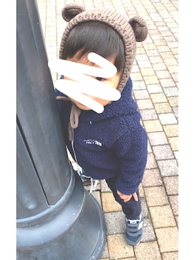 「ノースフェイス」｜「アイテム（その他アウター）」を使った、𝕥𝕒𝕚𝕪𝕠𝕦𝕕𝕒𝕚さん（キッズ・90cm）の冬コーディネート