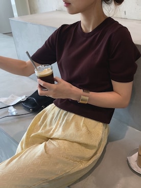 「ROKU」｜「アイテム（その他）」を使った、FUDGEさん（レディース・160cm）の春コーディネート