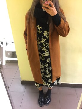 「MONKI（モンキ）のアイテム（シューズ）」を使った、saniceさん（レディース・158cm）の冬コーディネート