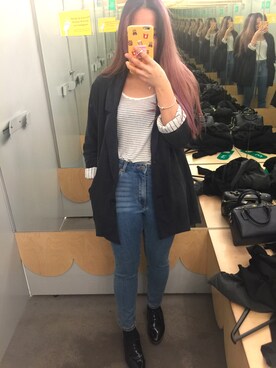 「MONKI（モンキ）のアイテム（テーラードジャケット）」を使った、saniceさん（レディース・158cm）の春コーディネート