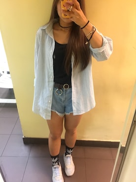 「日常」｜「アイテム（アクセサリー）」を使った、saniceさん（レディース・158cm）の春コーディネート