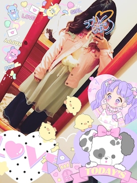 「ファンシー」｜「アイテム（ジャケット/アウター）」を使った、ゆいゆいさん（レディース・155cm）の春コーディネート