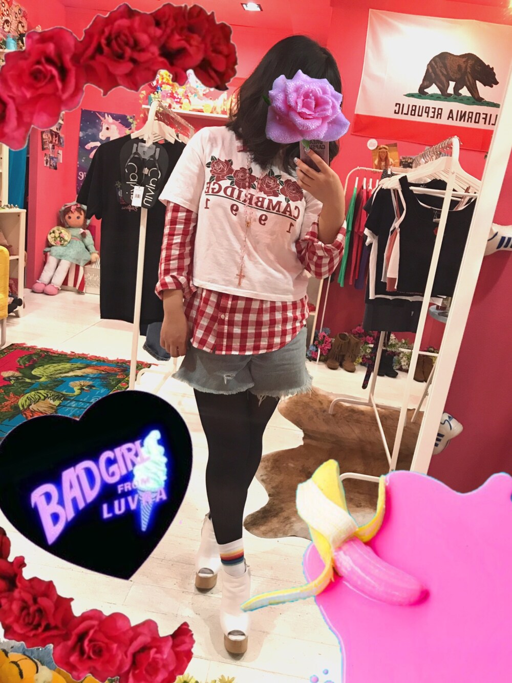 「ラフ、ootd、夏、プチプラ、黒、古着MIX、outfit、casual、simple、brandymelville」｜「Brandy Melvilleのアイテム（Tシャツ/カットソー、ホワイト系）」を使った、ゆいゆいさん（レディース・155cm）の夏コーディネートの1枚目の写真